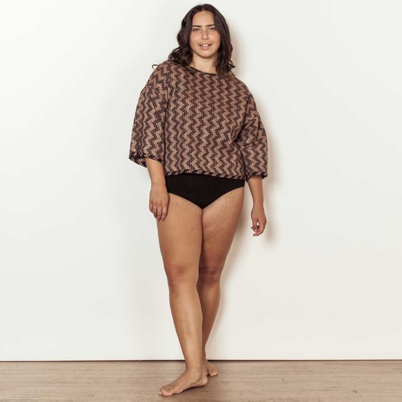 Ace&Jig Play top in Black Herringbone, size XS - Picture 3 of 5